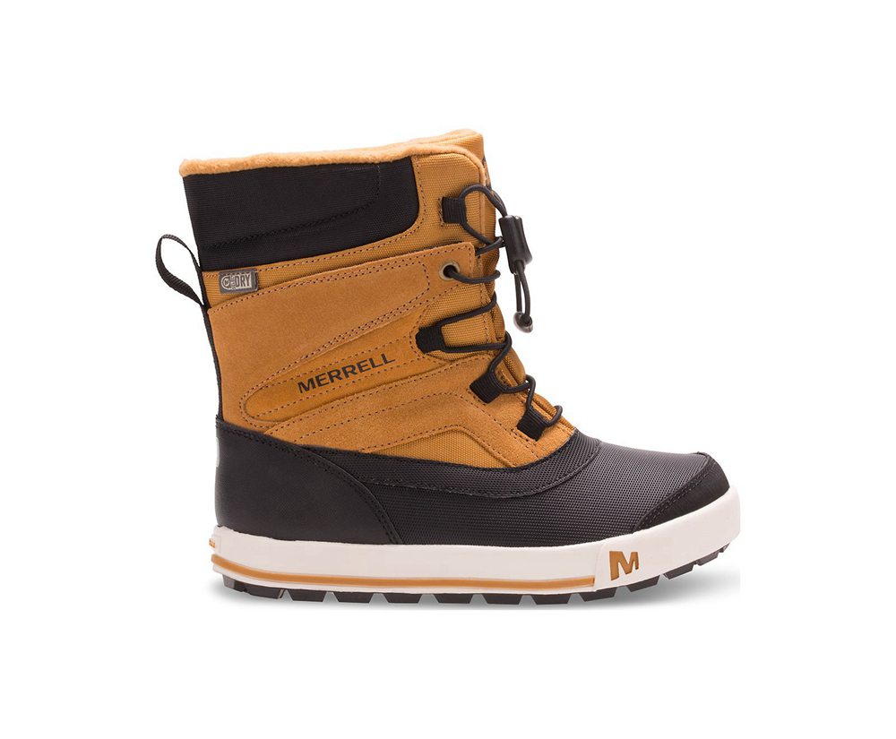 Botas Criança - Merrell Snow Bank 2.0 - Marrom/Pretas - IEF083624